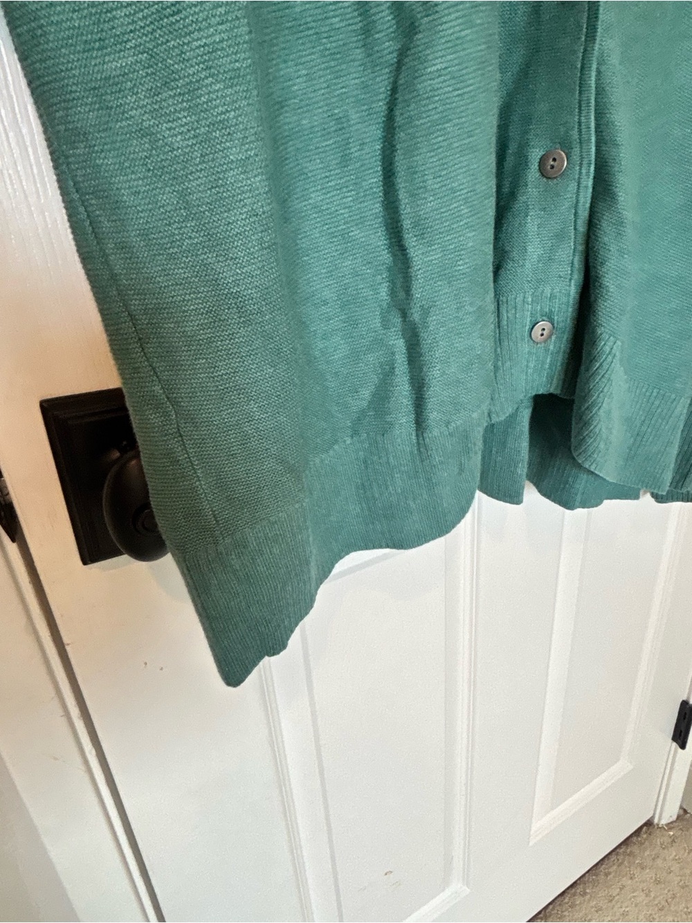 J. Jill Open-Front Cardigan in Teal Green - Picture 7 of 11